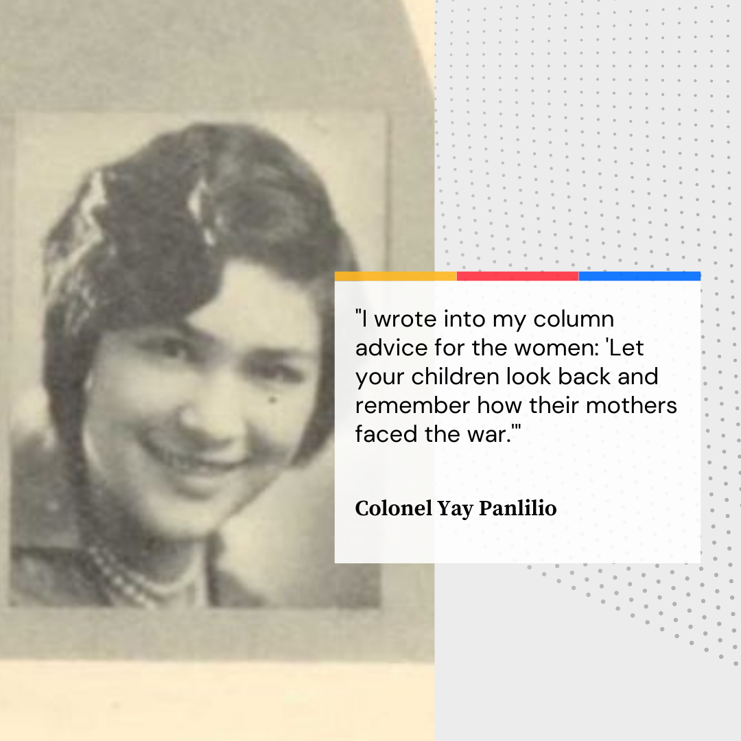 PacificAtrocit2's tweet image. Yay Panlilio was born and raised in Denver, Colorado, in 1913. She was a mestiza, a woman of mixed race; her father was Irish-American, and her mother was Filipina. Panlilio worked in Manila as a reporter for the Philippines Herald before the war. Later, when the threat of invasi