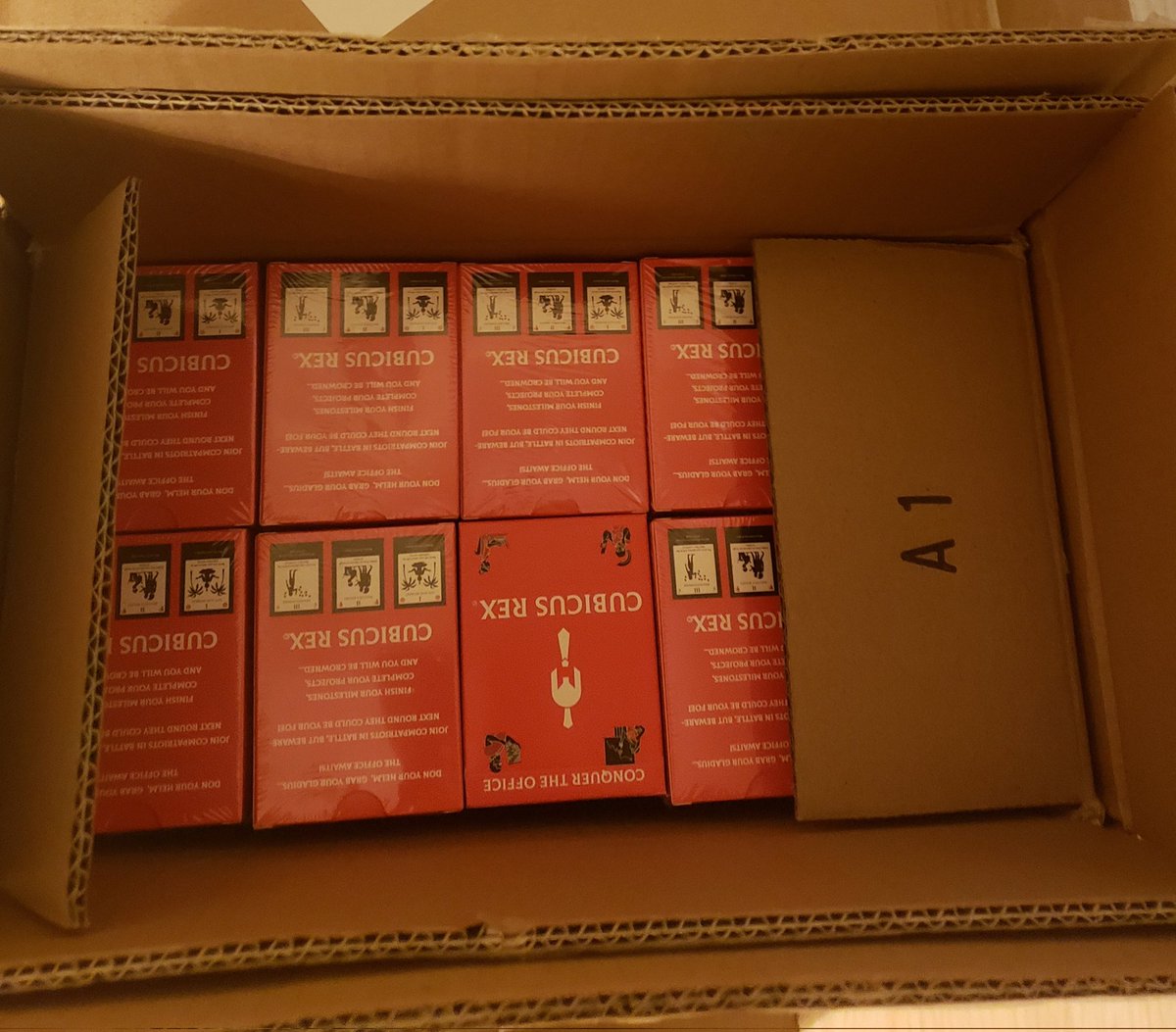 A long winter is ending - both outside and in our "warehouse!" Our latest copies of <a href="/CubicusRex/">Cubicus Rex</a> have arrived - so excited to get these in players' hands!! #boardgames