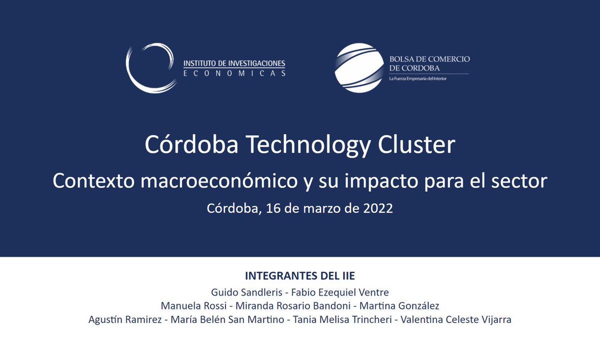ClusterCba's tweet photo. De la mano de @FEVentre de la @BolsaCordoba ➡️El impacto del acuerdo del FMI en #Argentina y en el #SectorTIC
#Cluster20Años #MonitorTIC #NetworkingCluster #SectorTIC #EmpresasTecnológicas #Empresas #Tecnologías #Tech #Software #Córdoba https://t.co/vpS6B0AKnB