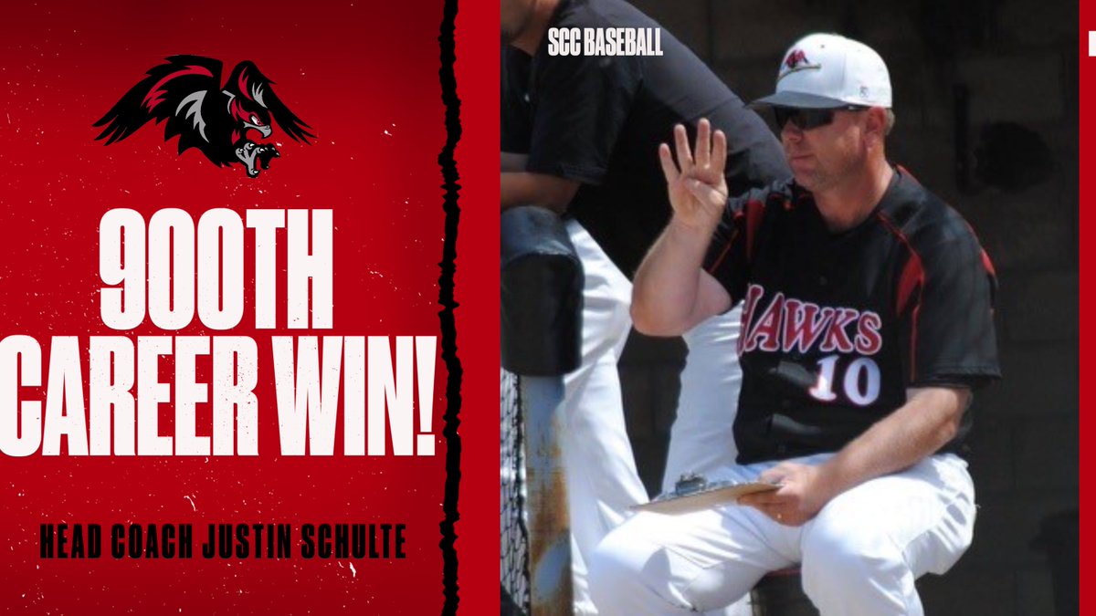 SCC Baseball defeats Heartland CC 16-6! Congratulations to SCC Baseball Head Coach Justin Schulte on his 900th career win!