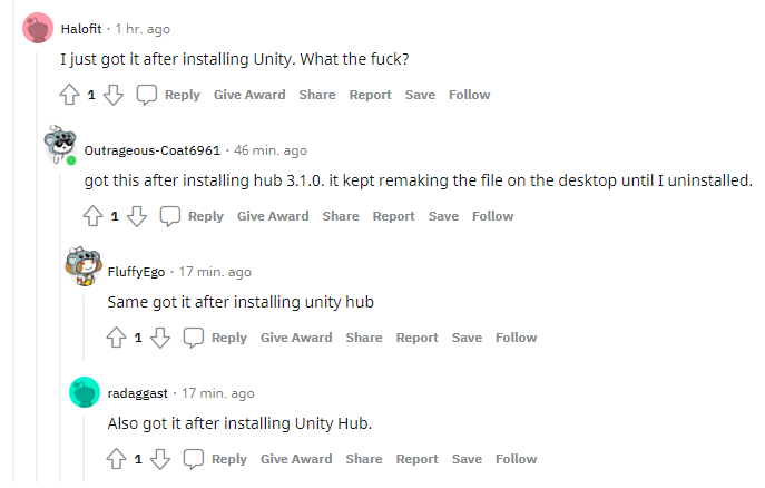 hybridherbst's tweet photo. Hey @unity twitter, please 
❌ DO NOT ❌ update to Hub 3.1.

Seems someone injected "protestware" that (at least) creates a file on your desktop into node-ipc, and Unity shipped that with the Hub today.

It seems harmless but I'd be cautious... (too late for me)

#Unity

Links → https://t.co/RKjyDMrdic