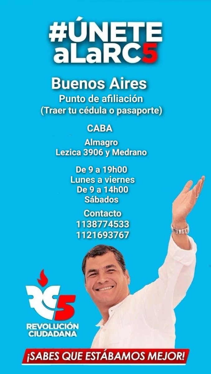 RevolucionCiu16's tweet photo. Sigue la Campaña de Afiliación a RC5
#UneteALaRC5 
@MashiRafael
 @marcelaguinaga
 @DDavidVillamar https://t.co/bNlTIC6rMA