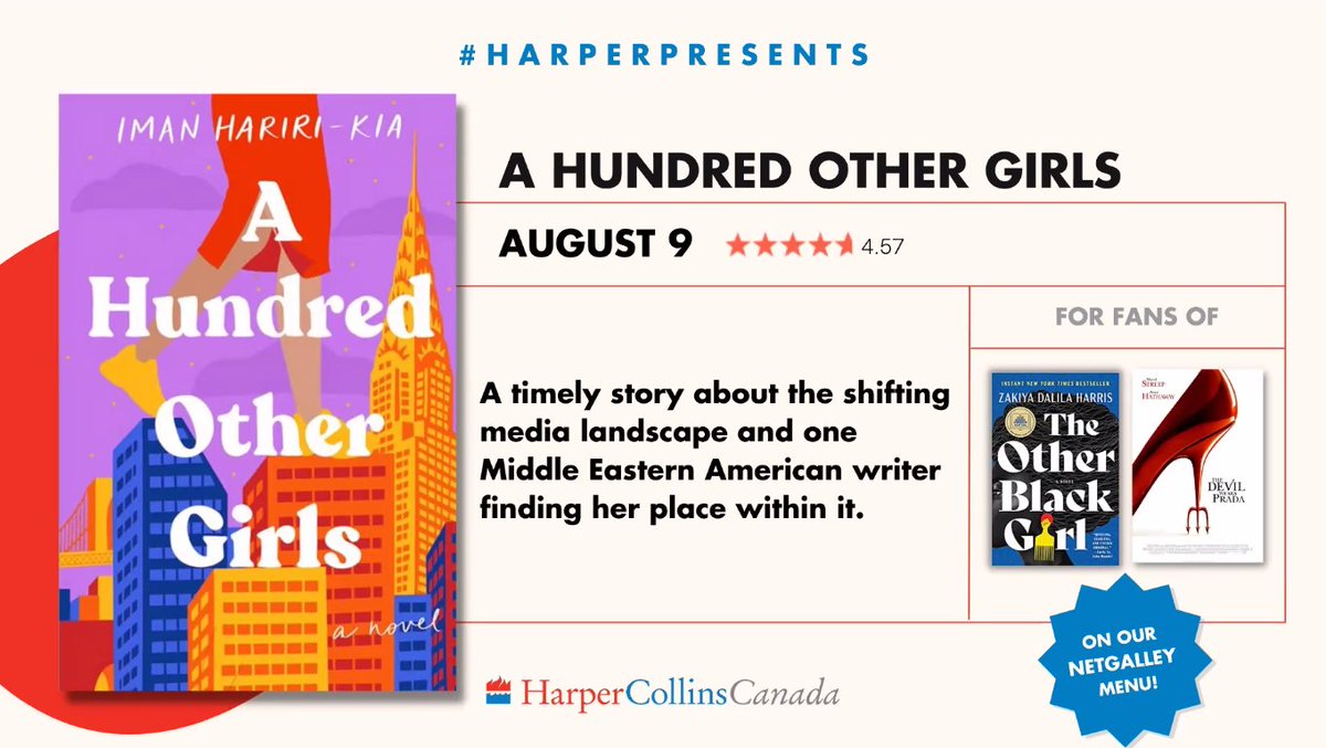 @HarperCollinsCa #HarperPresents

#AHundredOtherGirls by Iman Hariri-Kia: