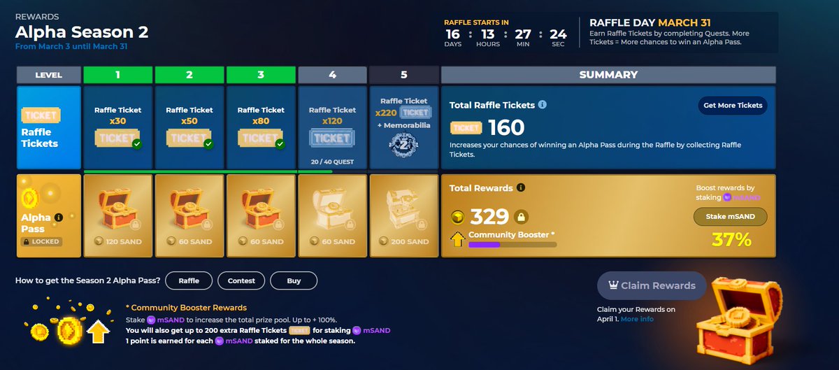 Badassinc69's tweet photo. @TheSandboxGame I just participated in the daily #SandboxAlphaS2Contest for a chance to earn up to 1,000 $SAND! Starting March 14 -  Show your Raffle Tickets. Check out my screenshot below! 👇 #SandboxAlphaS2 https://t.co/DpggP32qfZ