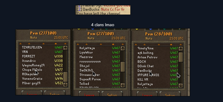 OSRS_VR's tweet image. x3 clears on Vitality along with few hits on Dino before their usual daily merge with BC/Rev raggers to help them