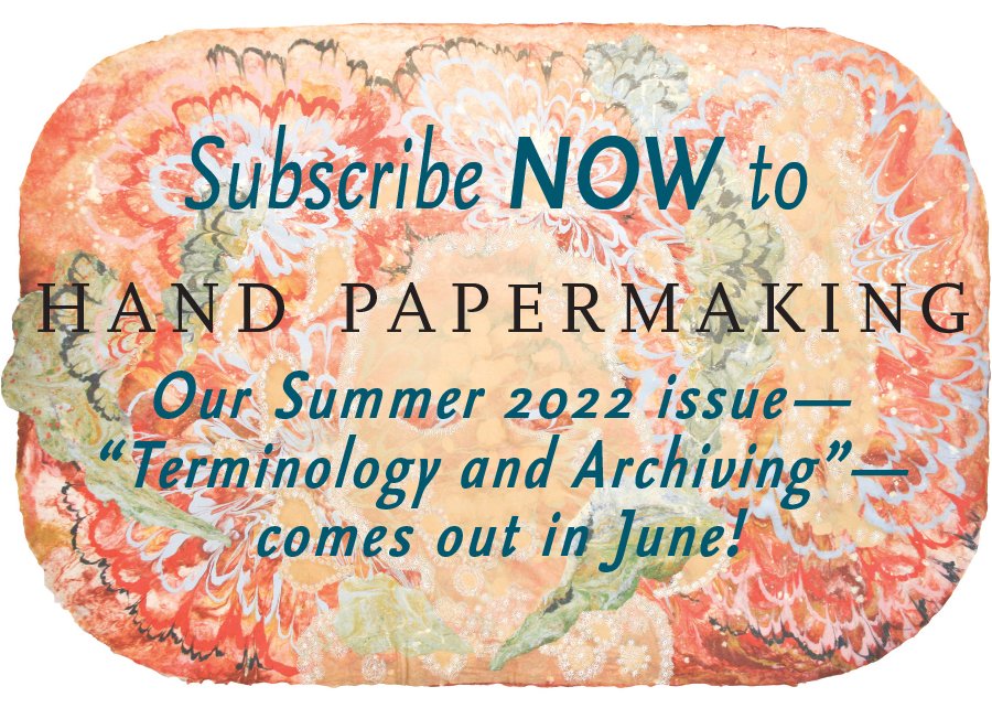 HandPapermaking's tweet image. Come to Our Publication Party in Atlanta on March 24! - mailchi.mp/19a0fd45191e/c…