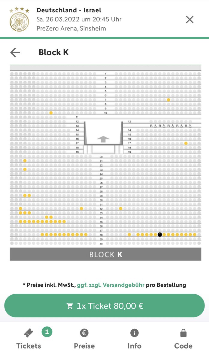 AMeisterschaft's tweet photo. Ernsthaft @DFB_Team? 80€ für ein Freundschaftsspiel in Sinsheim???? Oder werden die Ticketeinnahmen zumindest 1:1 gespendet? #GERIRL https://t.co/e86eRKKcJd