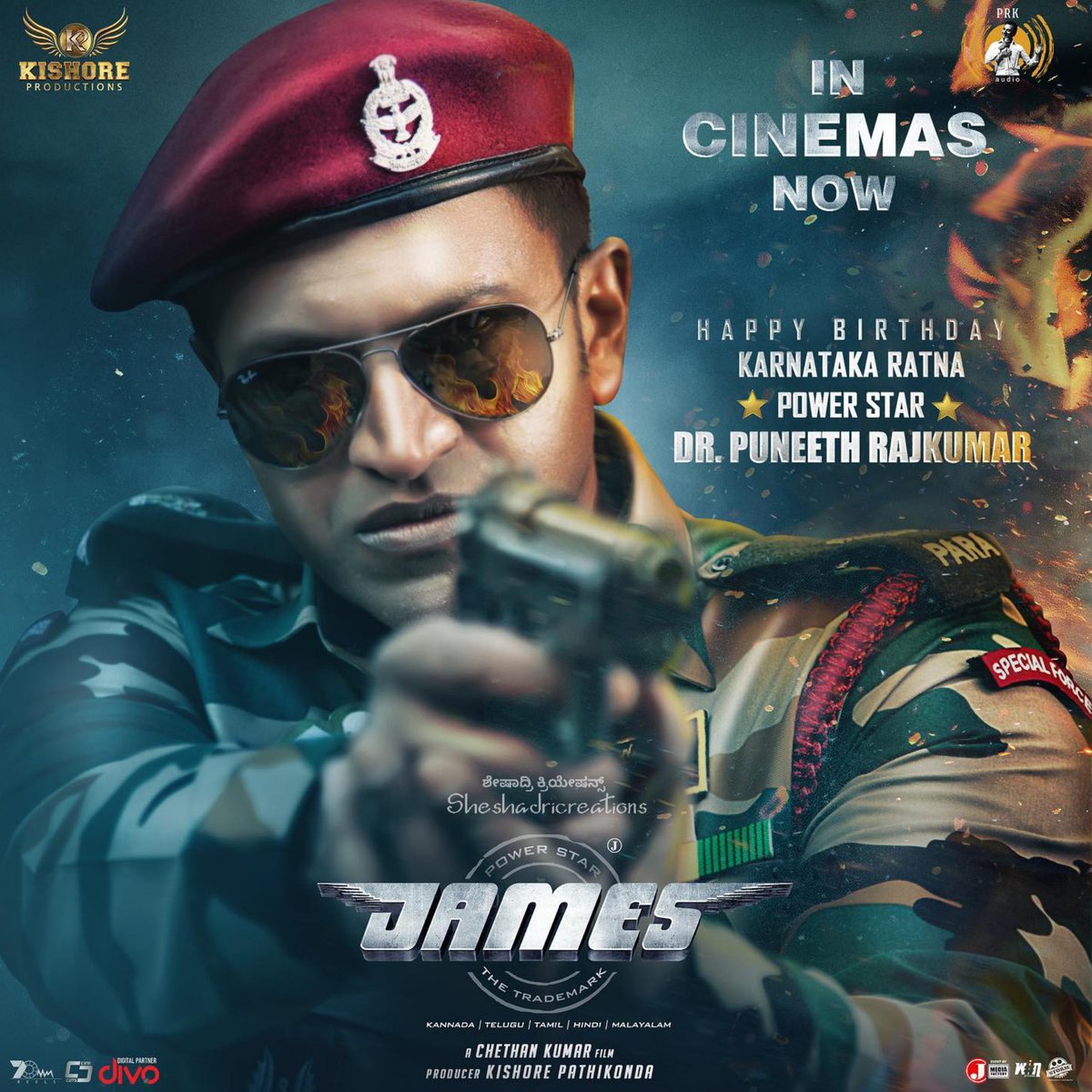 asaleem2007's tweet photo. In cinemas now ❤️🔥

.@PuneethRajkumar  ❤🥳 

#JamesOnMarch17th

#drpuneethrajkumar 

#BoloBoloJames

 #AppuLivesOn

 #puneethrajkumar

#HBDPuneethRajkumar

#HappyBirthdayAppu

#james #powerstar https://t.co/X2qZVF3e3J