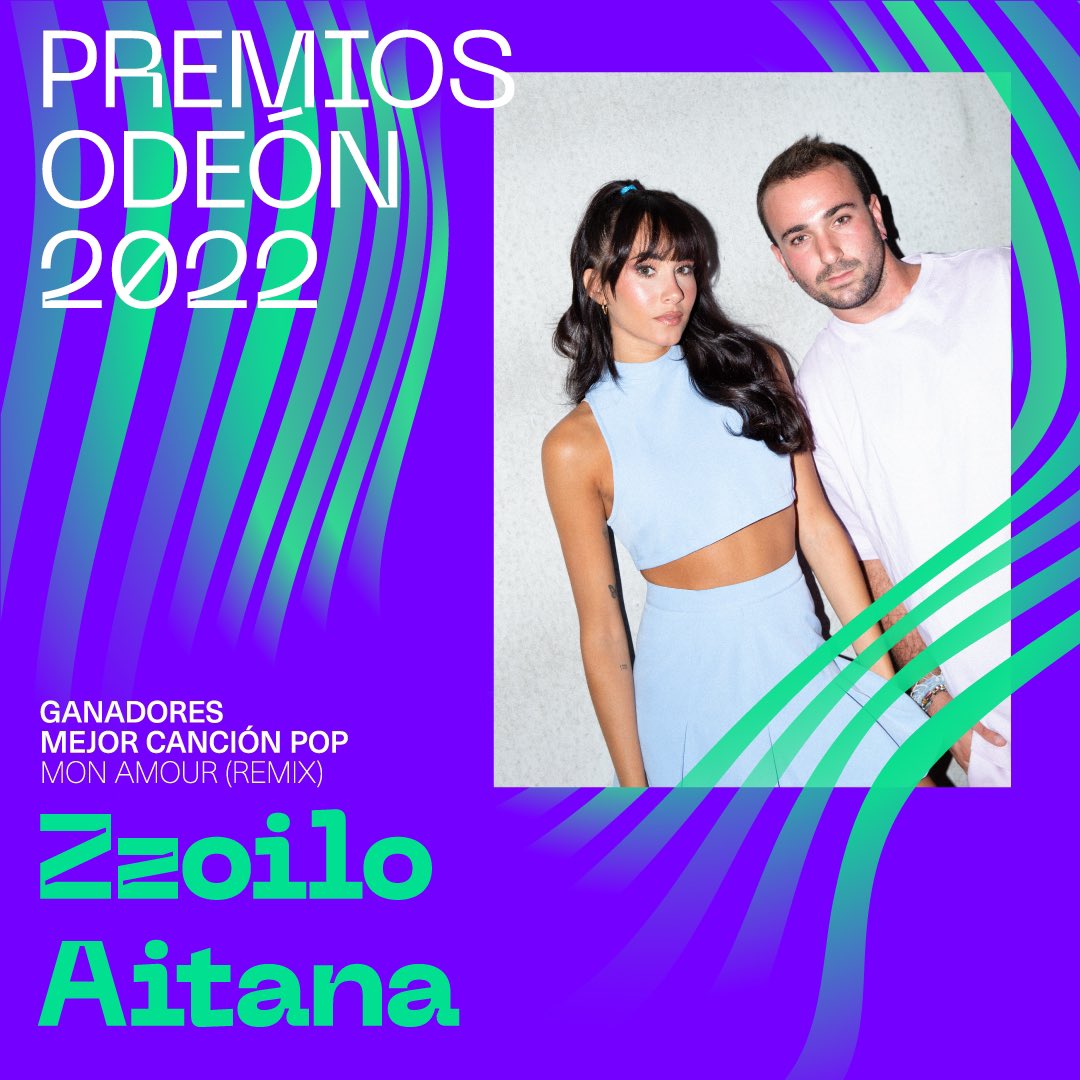aitanaperufc's tweet photo. 🏆 | FELICIDADES a @Aitanax por su premio a ‘Artista Odeón Pop’ y ‘Mejor canción Pop’, junto a @zz0ilo 🎤🎶 https://t.co/8CN6YNZrrT