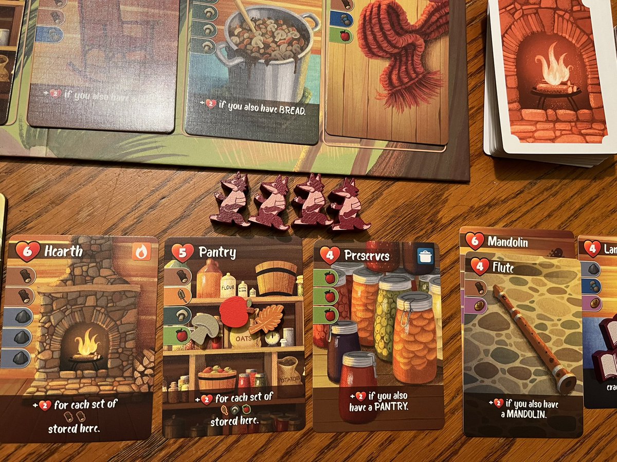 cbsaltveit's tweet photo. We got our @Kickstarter copy of #CreatureComforts by @kidstablebg! This is my first worker placement game and I love the assignment of dice that pairs with it. I want to play again just to see what other comfort combos I can get. It comes with 72 comfort cards! https://t.co/R4d0p8Q5Vv
