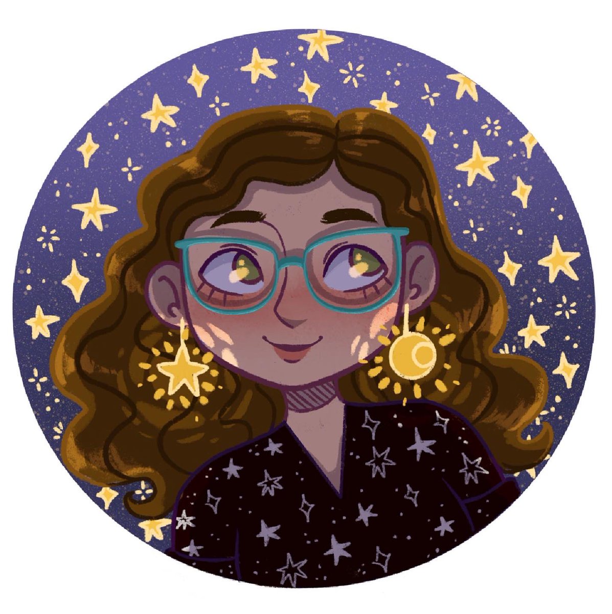 CamilleReck's tweet photo. Decided it was time for a revamp of this self portrait logo thing I made in 2019 ✨ I liked the old one but I wanted to redraw the face and change the colors a bit! Also I have shorter hair now and I love it 🥰 https://t.co/43TWWm8ixT