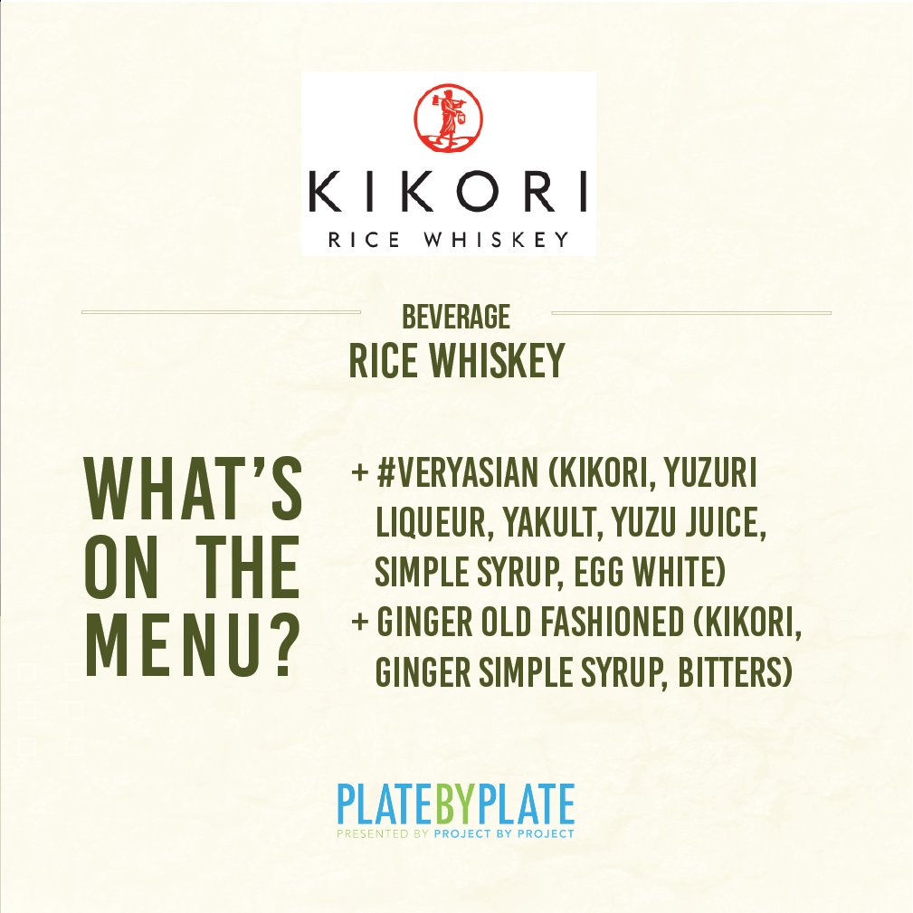 We're excited to have @KikoriWhiskey bring their delicious rice whiskey and more to Plate by Plate!

Plate by Plate 2022 is less than a WEEK AWAY! Make sure to get your tickets🔗ow.ly/3a4250HWafp