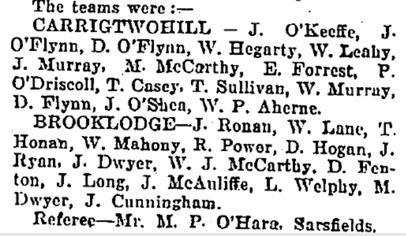 Cork Hurling History on Twitter "The match referee was Mr. M. P. O