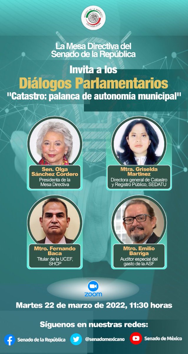 barrigae's tweet photo. Cordialmente invitad@s próximo martes con la participación del ⁦@senadomexicano⁩ ⁦@SEDATU_mx⁩ ⁦@Hacienda_Mexico⁩ y ⁦@ASF_Mexico⁩ https://t.co/QpH7zo5UsW
