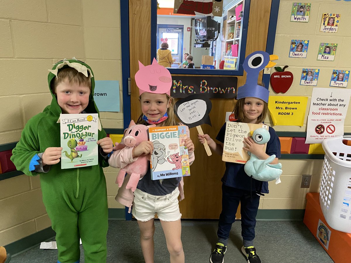 hrouelle's tweet photo. #kindergarten cuteness for our @VTPBIS all school celebration! #GCS #favoritebookcharacters https://t.co/ti9iKiAvQf