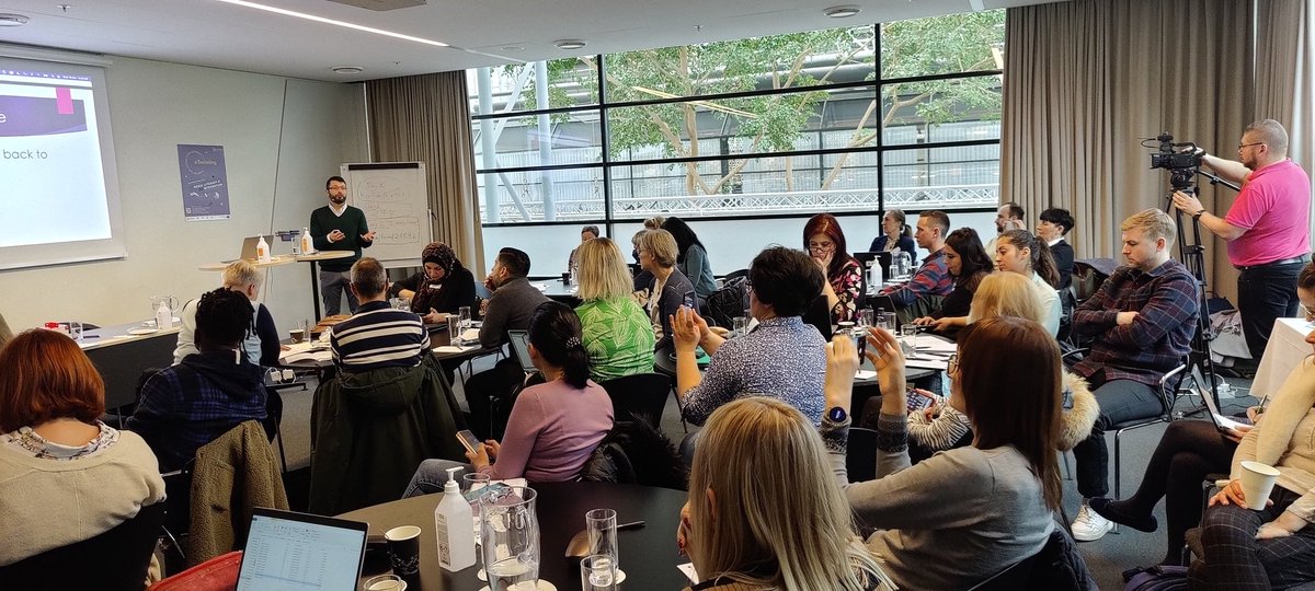 RMetso's tweet photo. #eTwinning ambassadors and NSOs going hybrid in Copenhagen #eTwHybrid #eTwinningDK https://t.co/sN2npg2fvK
