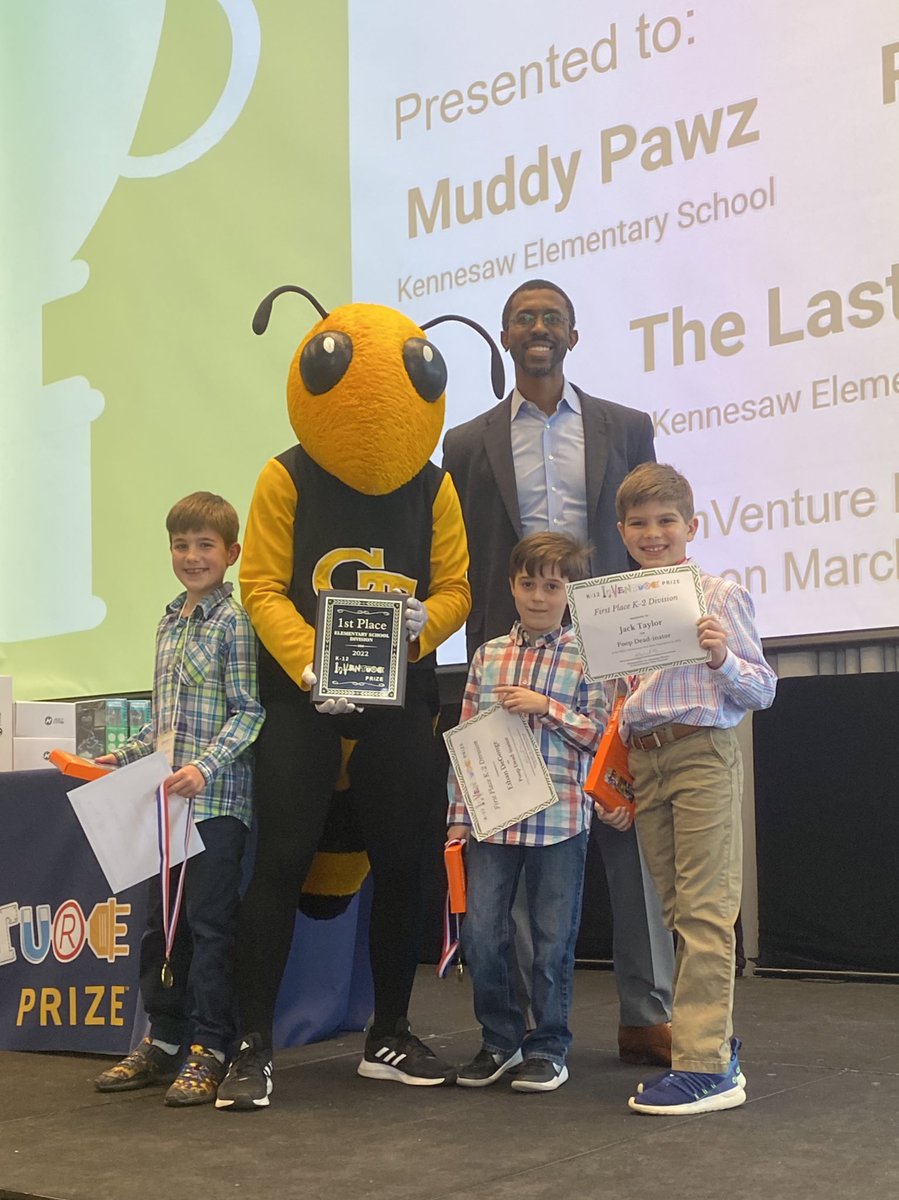 woolley_amber's tweet photo. 2nd ๐ฏ@TrittSTEAM ๐
s tie for & take๐ฅ&๐ฅplace in @K12InVenture for K-2 Division. The skills learned and confidence built will last a lifetime! Thank you Georgia Tech, and @CobbAlp for this opportunity! #lovetothinkhere #soarkinnovation #sparksolutions #sparkgenius @TraciLavelle2 https://t.co/KIeiDVIctP