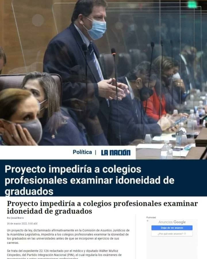 Expediente 22.126 redactado por mi persona, el cual regularía los exámenes de incorporación a estas organizaciones profesionales.

m.facebook.com/story.php?stor…