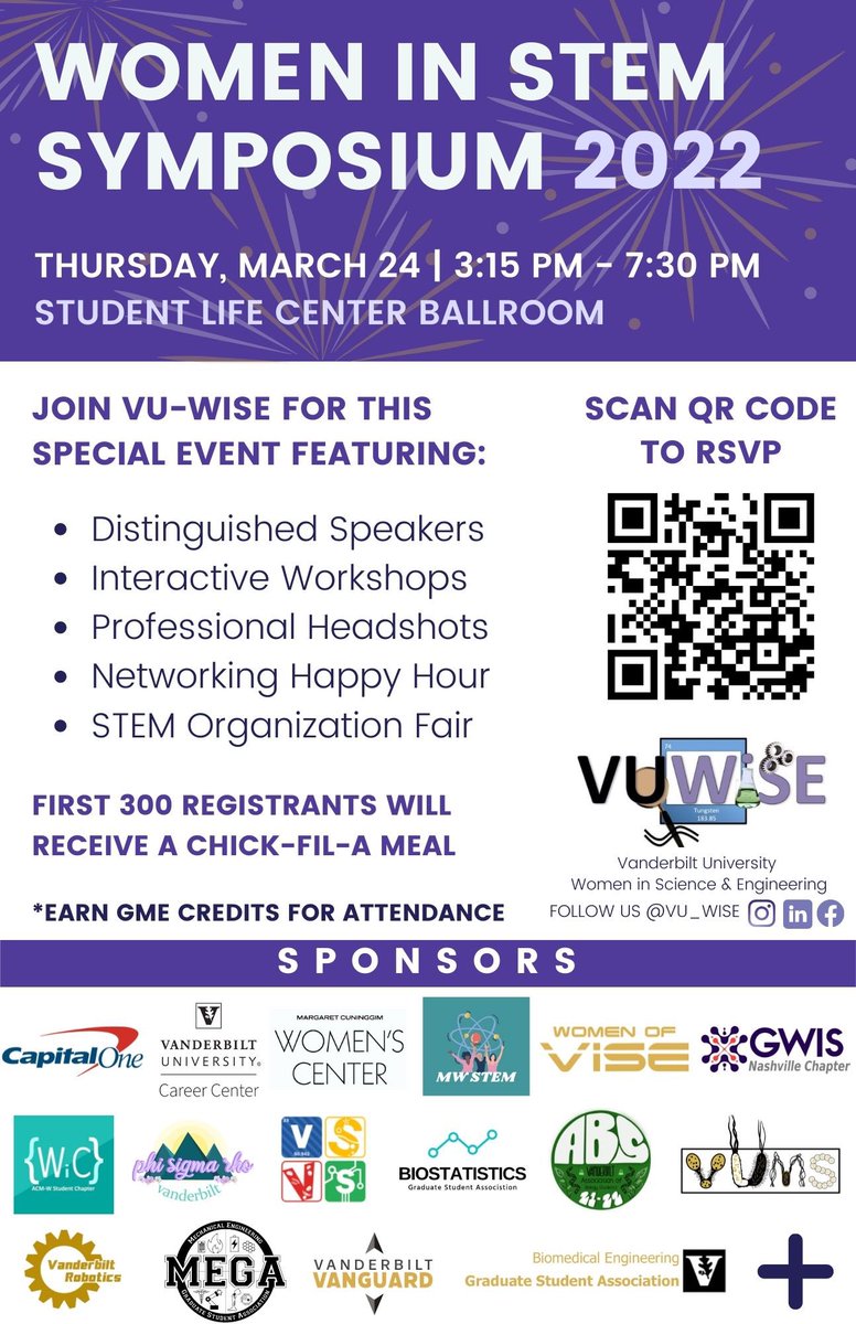 If you want to hear me talk about my engineering journey with <a href="/LippmannLabVU/">Ethan Lippmann</a>, why <a href="/VUmidp/">Vanderbilt MIDP</a> has been a dream come true, and all things #WomenInSTEM, stop by for the Women in STEM Celebration Panel at 3:30PM!