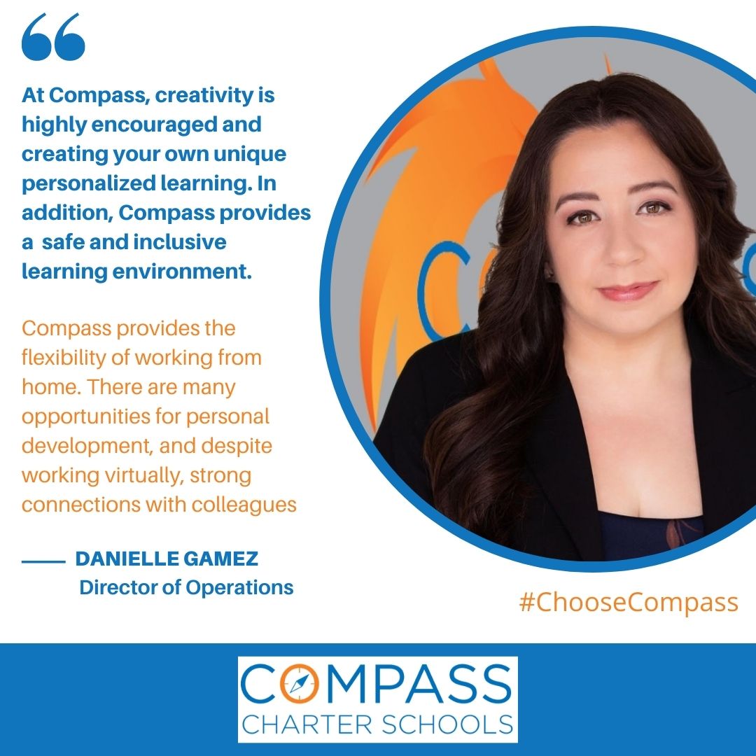 CompassCs's tweet photo. Learn why Danielle, Director of Operations, chose #Compass! Want to join the #CompassFamily? Visit our website & apply today: https://t.co/b9i7N9Q5PP
#ChooseCompass #CompassExperience #CompassWay #PersonalizedLearning #ScholarCentered #ScholarsFirst https://t.co/mZmGnQsMRF