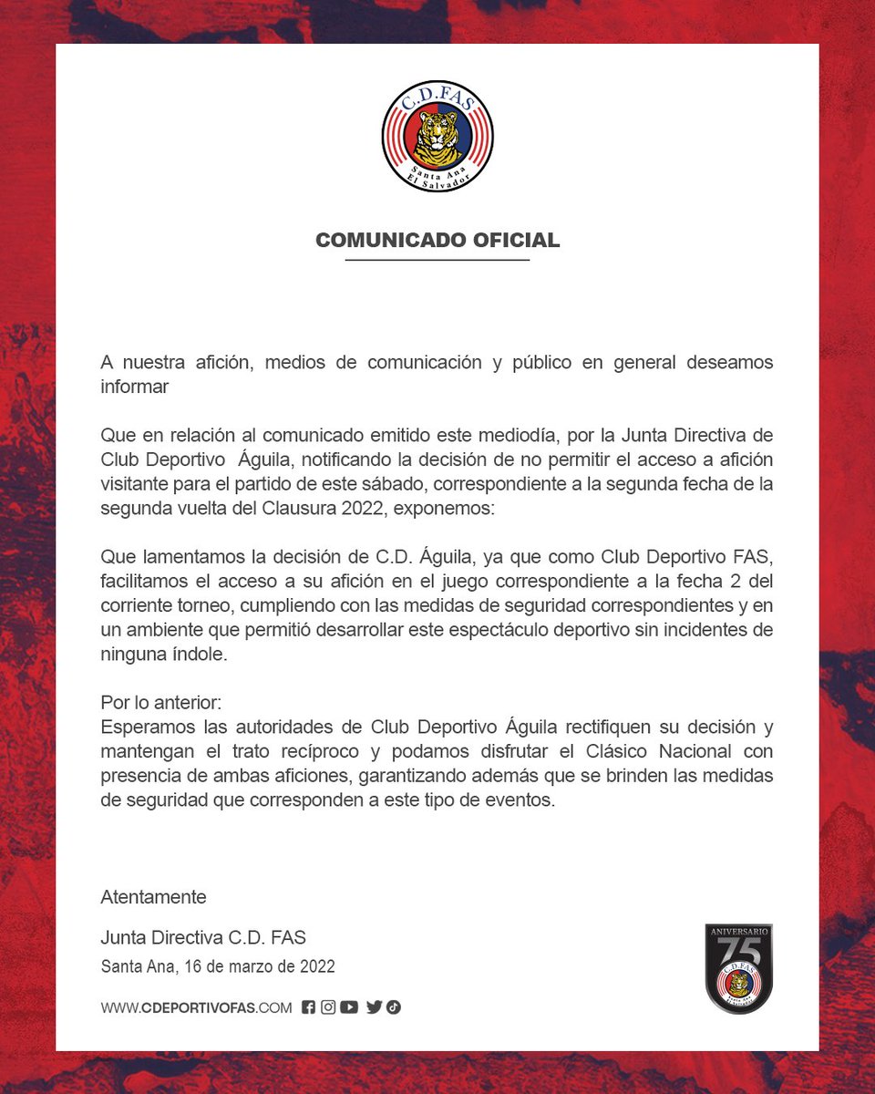 Club Deportivo FAS tweet media