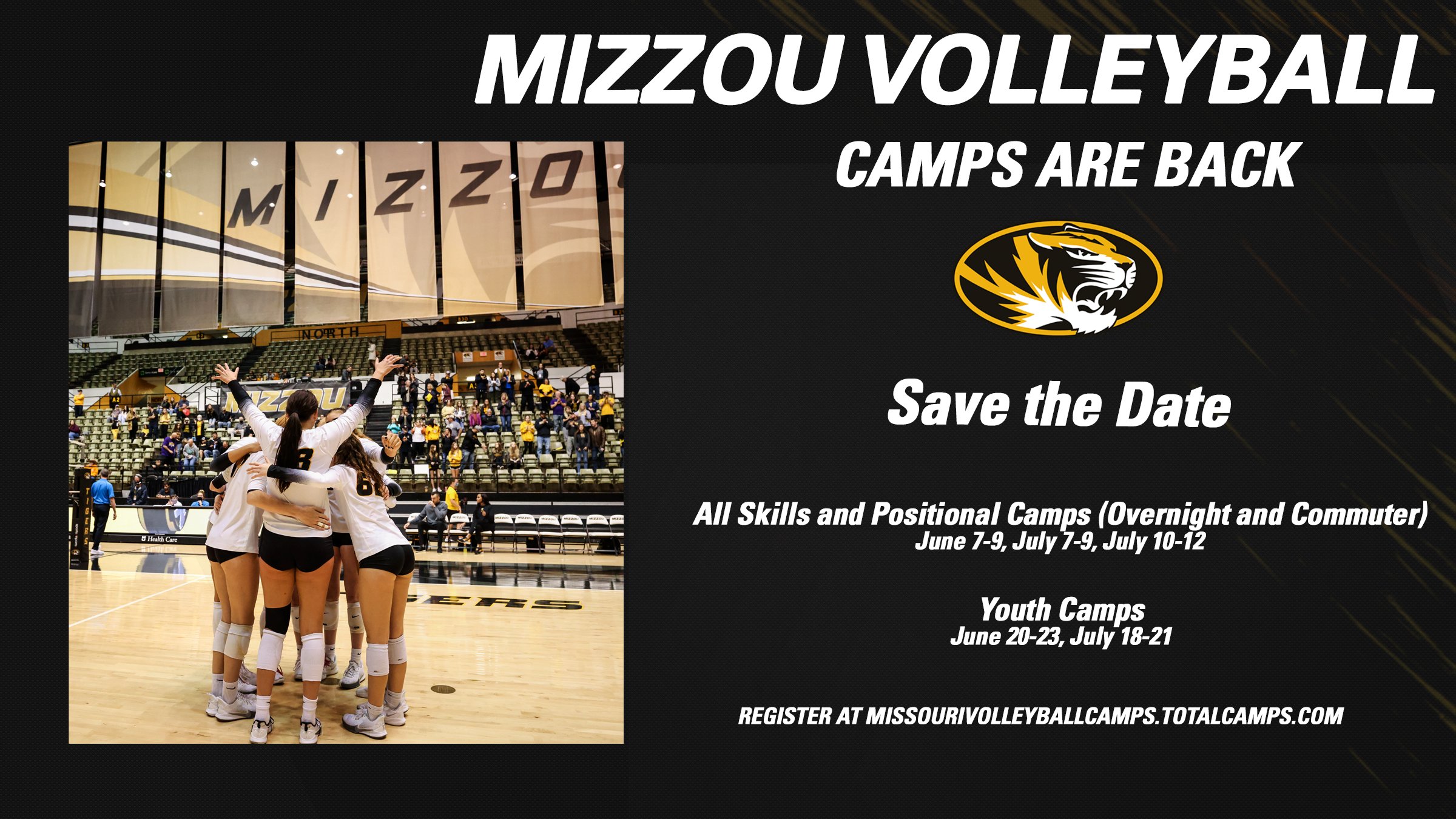 Mizzou Volleyball on Twitter "Camp spots are filling up 𝙛𝙖𝙨𝙩! Register