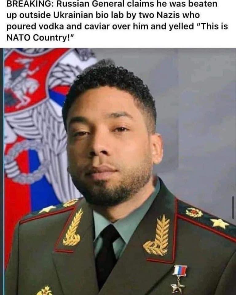 thecrypticfile's tweet photo. Justice for General Jussie Smollett! https://t.co/V2fK8zZOia