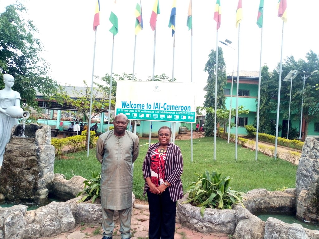 RR_IAI_Abanda's tweet image. J'ai reçu ce jour Mme Pulchérie NOMO ZIBI, cadre de l'UNODC Afrique, agence spécialisée de l'ONU, venue toucher du doigt les progrès dans l'intégration de la dimension genre dans nos formations TIC.