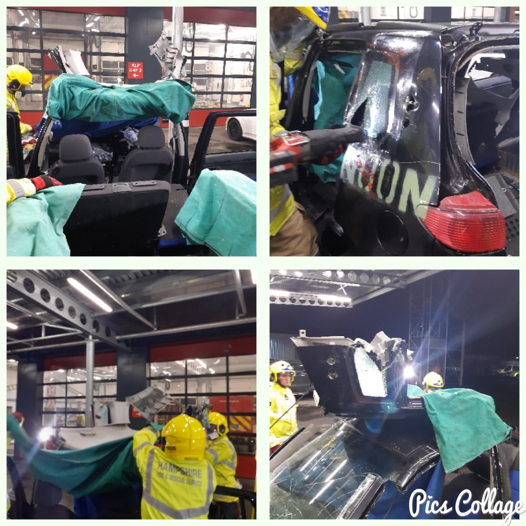 HIWFRS_LandD's tweet photo. This evening @WinchesterStn30 #OnCall took part in #RTC training. #GoodSkills demonstrated #DashRelocation #DashLift #BPostFlap #spacecreation https://t.co/DW03FYjThQ