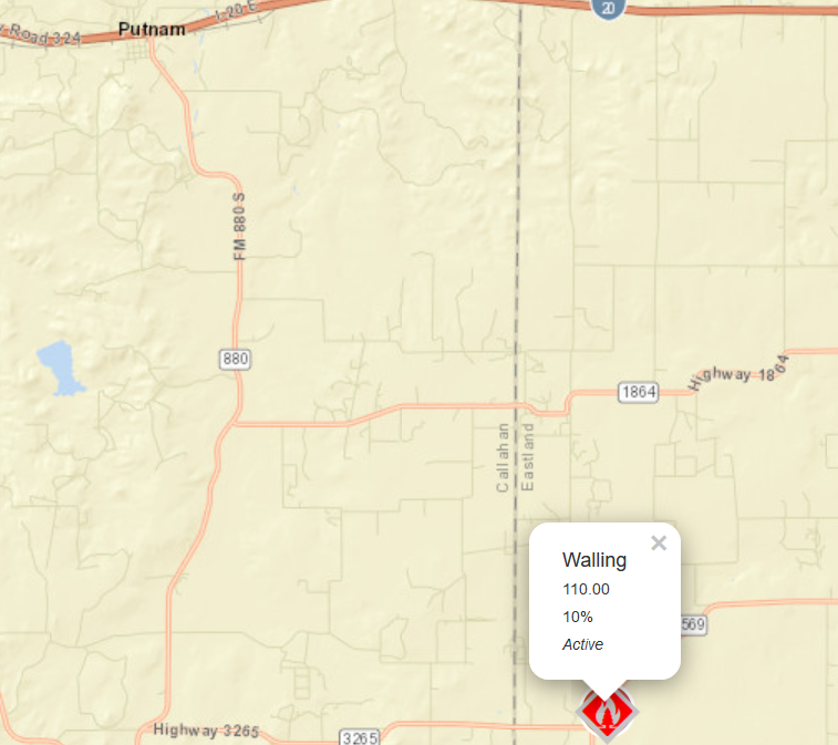 AllHazardsTFS's tweet photo. Alert: Texas A&amp;M Forest Service is responding to a request for assistance in Eastland County on the #WallingFire. The fire is an estimated 110 acres and 10% contained. The fire is very active, moving quickly through oak vegetation. #txfire https://t.co/UMeksumuQ5