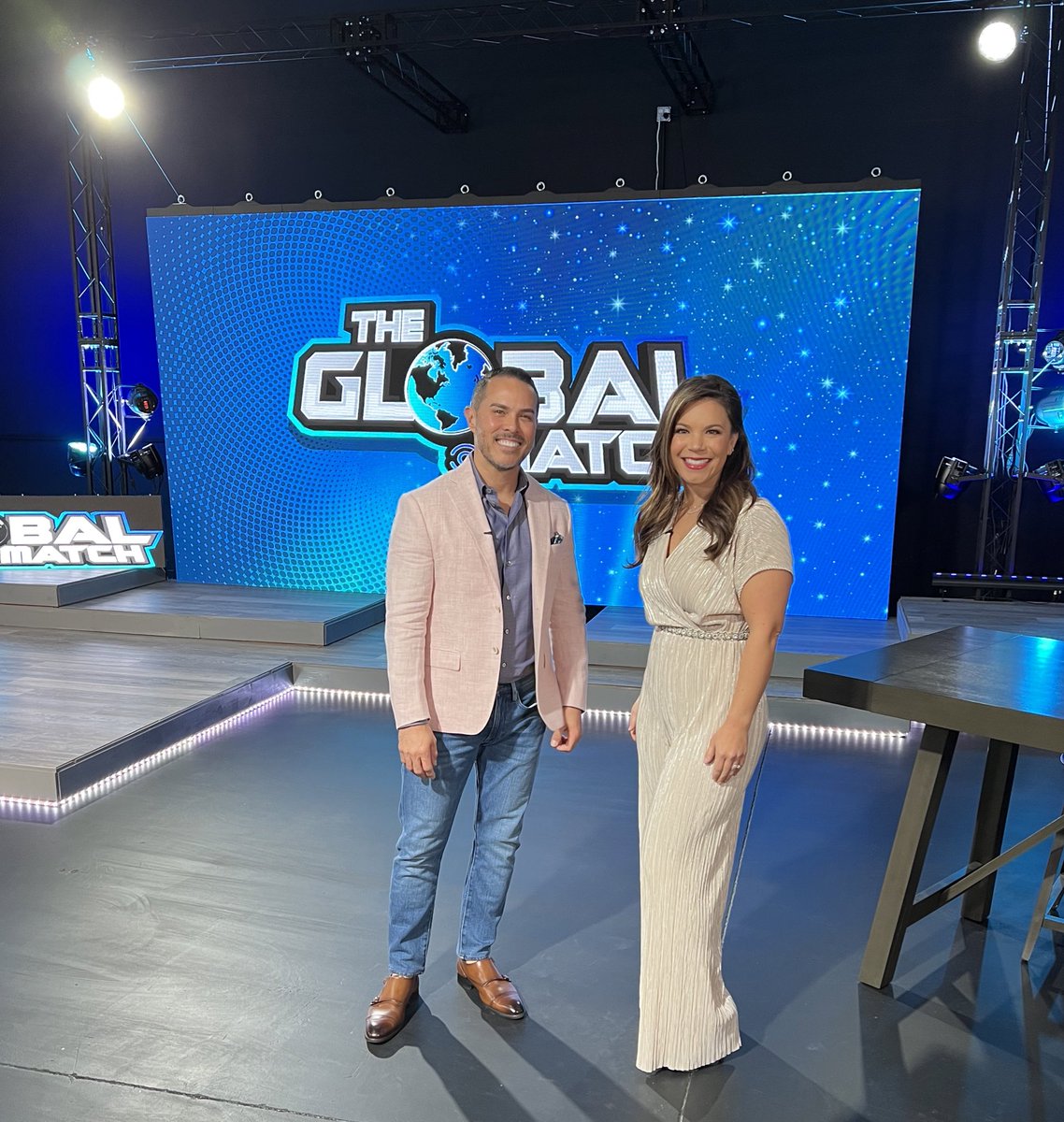 cheermatch's tweet photo. Our host Tiffany got to spend time in the studio today with THE Ray Jasper! π
#IYKYK and if you donβt, tune in to The GLOBAL MATCH this weekend!
#CheerMatch #CompeteAnywhere https://t.co/BWgcZGleDW