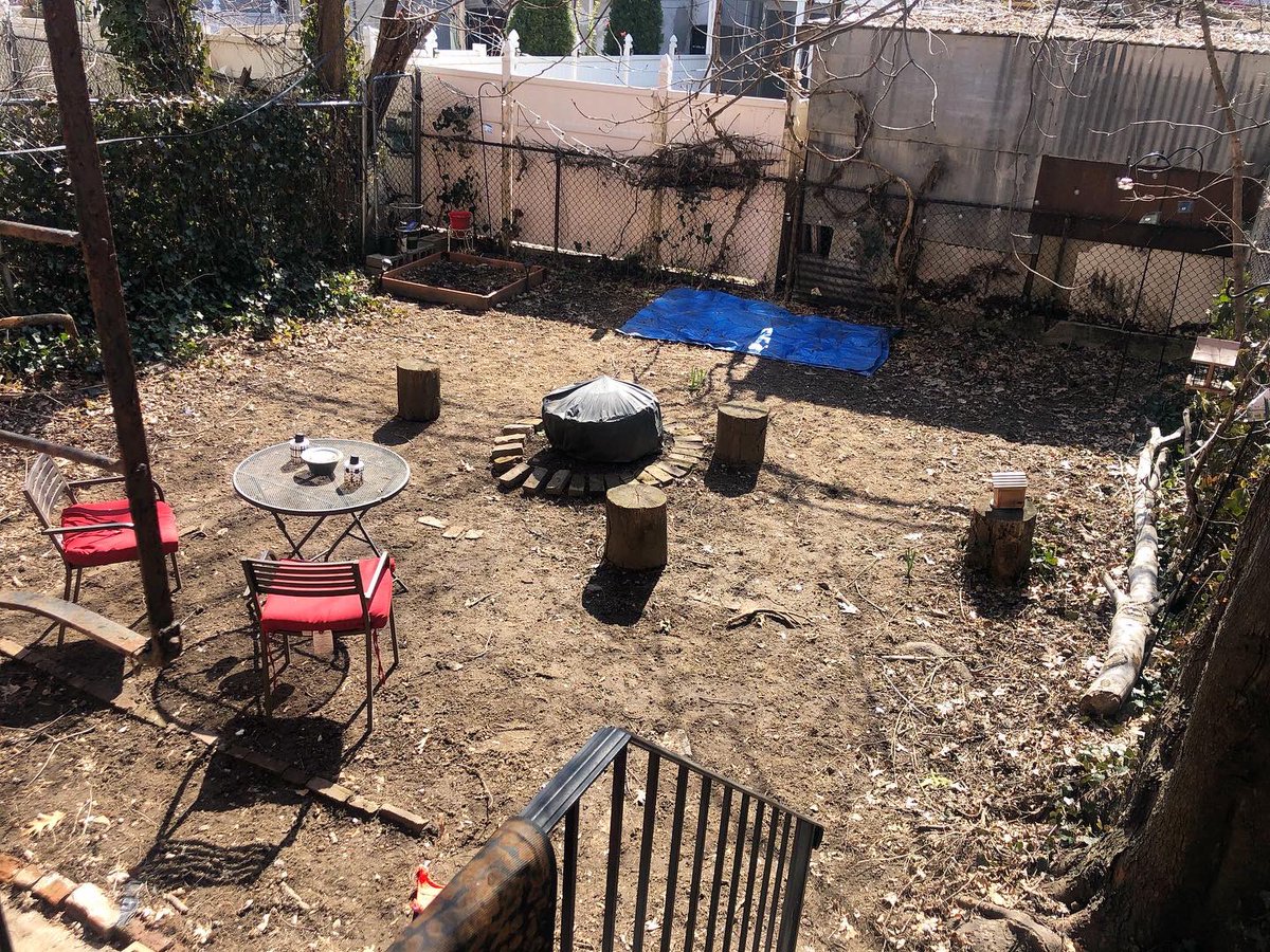 MaileBeal's tweet photo. My mom is visiting this week so we did a little back yard project. https://t.co/MkKHBiQE5Z