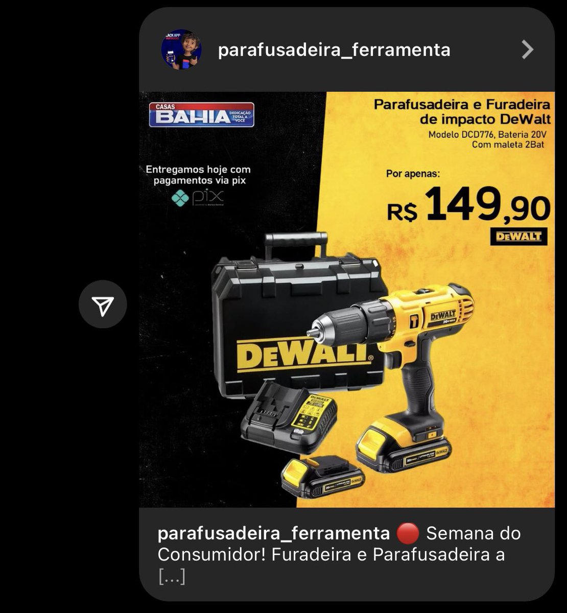 mgomessan's tweet photo. @CasasBahia tem alguém usando seu nome https://t.co/VErOJpmGw6