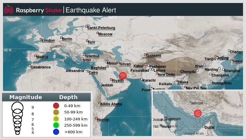raspishakEQ's tweet photo. Preliminary M6.0 #earthquake 24km/15miles from #Jenah, in #Iran, 2022-03-16 23:15 UTC by @raspishake network.
Join the largest #CitizenScience #seismograph community ➡️ https://t.co/Y5O0dgJqJF
EVENT ➡️ https://t.co/w3Nl9nAk9W https://t.co/I2f7AeNFOR