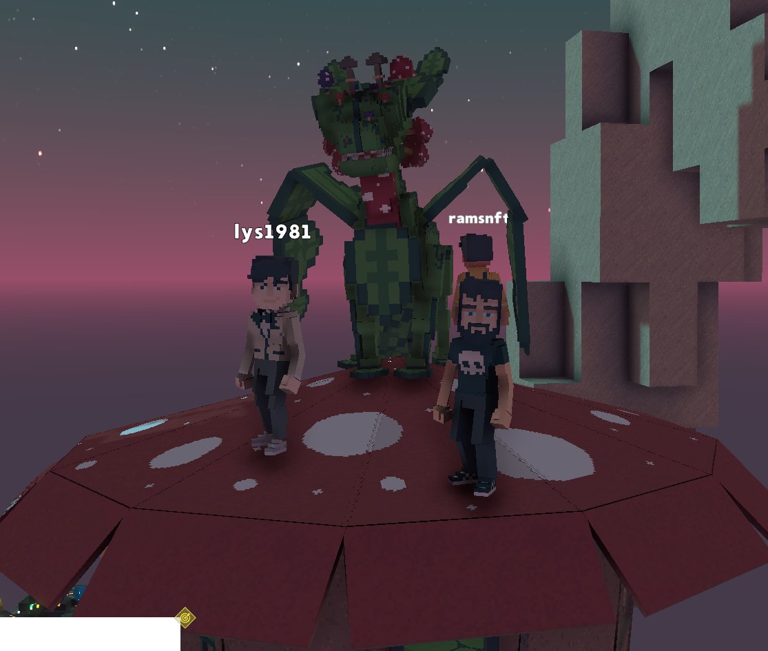 womack211's tweet photo. @TheSandboxGame I just participated in the daily #SandboxAlphaS2Contest for a chance to earn up to 1,000 $SAND! Starting March 15 - Selfie with the mushroom dragon. Check out my screenshot below! 👇 #SandboxAlphaS2 https://t.co/MJfeVVODAi