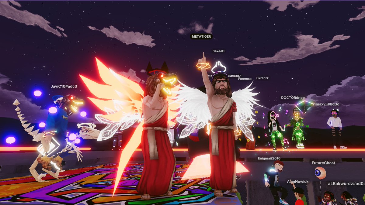 Hanging out @PARCELPARTIES with <a href="/stoney_eye/">StoneyEyeStudios</a> and friends! <a href="/Potradamus/">Potradamus.dcl.eth</a> <a href="/DOCTORdrippNFT/">DOCTORdripp</a> <a href="/JaviCuadros10/">JC10</a> <a href="/SinfulMeatStick/">SinfulMeatStick.eth</a> <a href="/Skazsverse/">SkɅz</a> <a href="/Sexeeed/">SexeeD</a> <a href="/JacobQuiton/">JBluntz</a> @RoustanNFT <a href="/SoultryDubs/">Soultry Dubs</a>  Everyone lookin drippy ! #MagicHour #Metaverse #MANA #NFT #metaversecommunity

play.decentraland.org/?island=Ilqx0&…