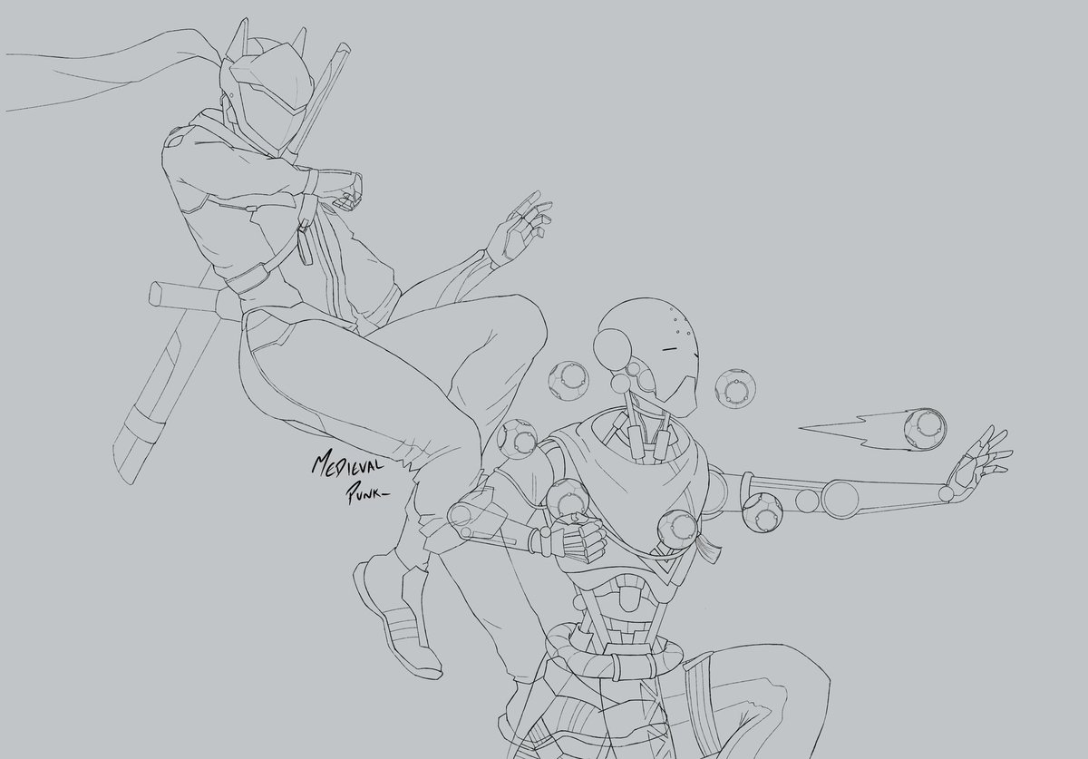 khal_is_asleep's tweet photo. and i think its done! any other funky little artists wanna collab on this piece? i just wanted to do the line art lol #Overwatch #fanart #Overwatch2 #Collab https://t.co/IDab7V9OwV