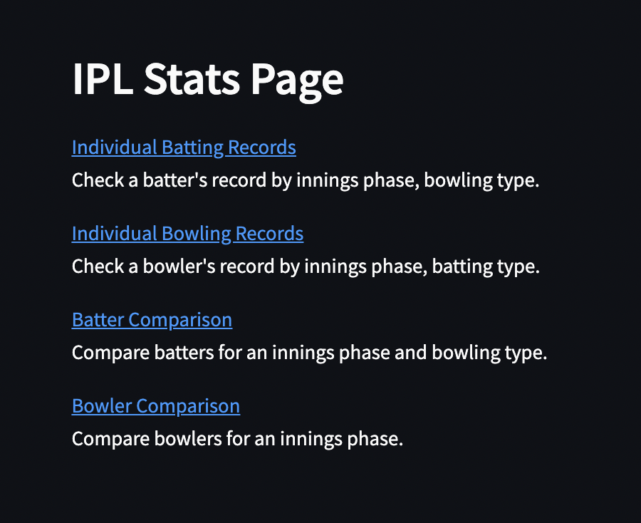 himganj153's tweet photo. With the #IPL2022 coming, I built a set of 4 tools that help you analyse performances without fuss or confusion. 

You need very few numbers after control for matchups+phase. 

These apps do just that. Easy input/output. Built for everyone!

https://t.co/KUCfaVp9Zh

Thread: https://t.co/AaeylETdtI
