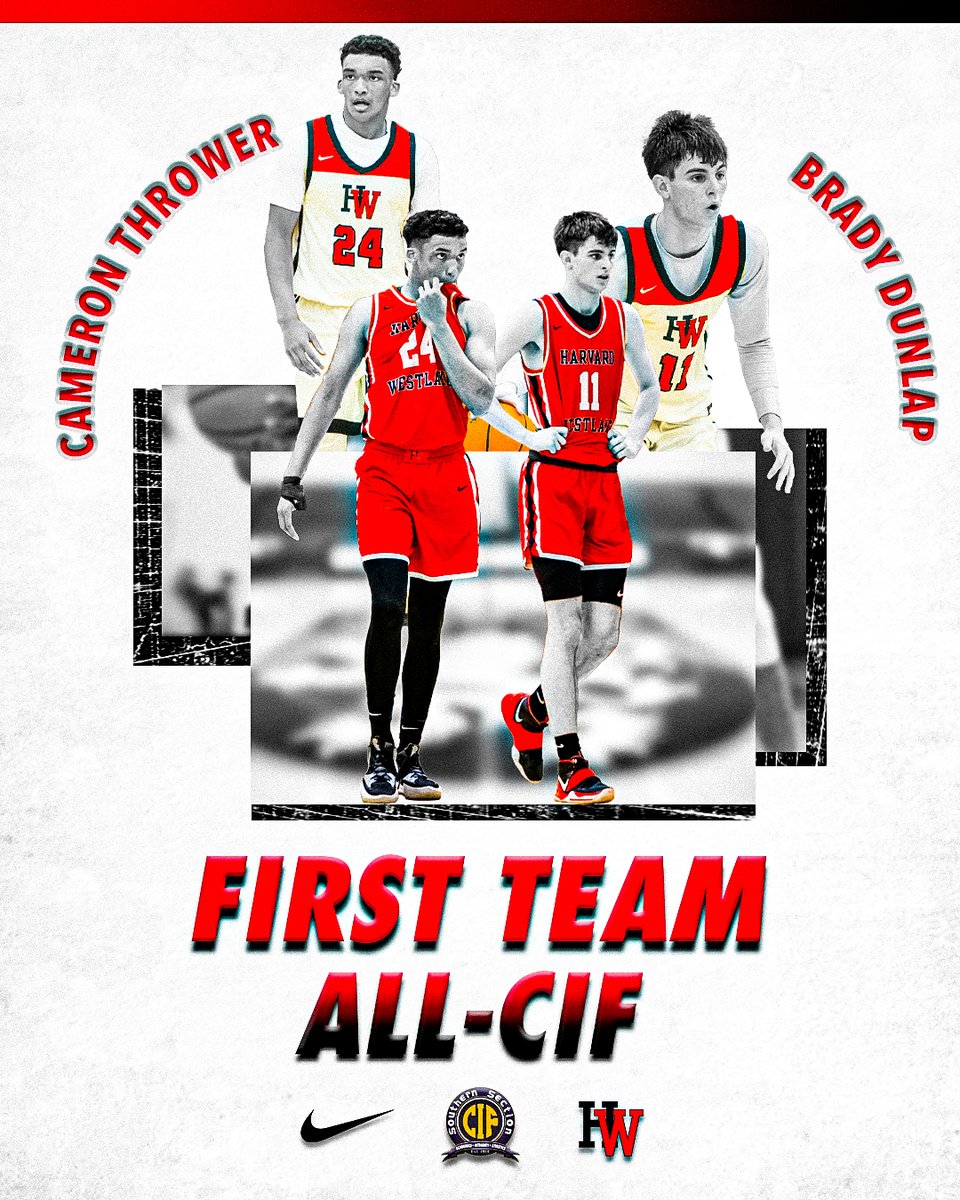 HWHoops's tweet photo. Congratulations to Cameron Thrower &amp; Brady Dunlap on being named to the All-CIF Open Division First Team 🔥
#Wolverines #CIFOpenDivision https://t.co/MJXG0OdX1Y