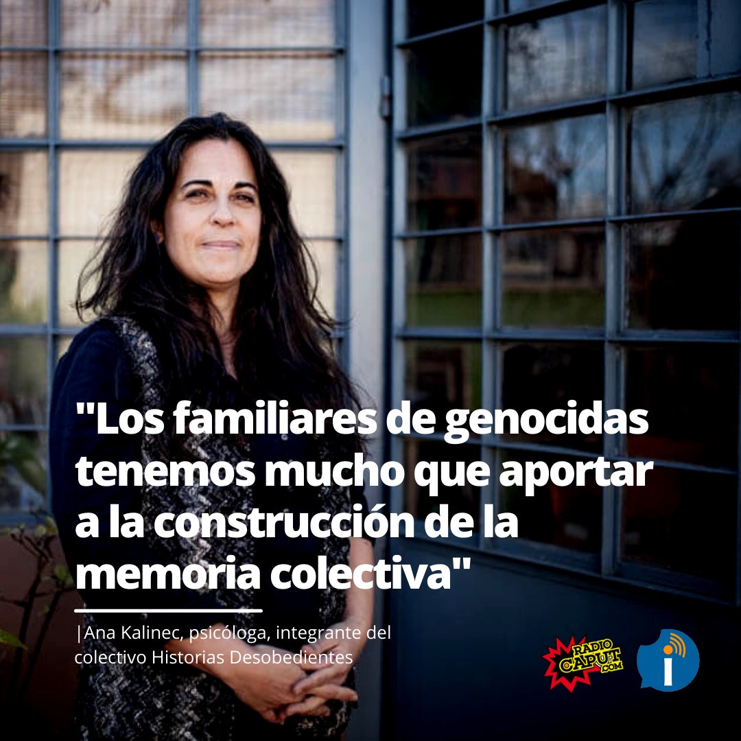 👉 #DDHH

➡️ VocesDeTodxs entrevistó a <a href="/AnaliaKalinec/">Analía Kalinec</a>, psicóloga, integrante de <a href="/DesobedientesHi/">Historias Desobedientes</a> y autora del libro "Llevaré su nombre: La hija desobediente de un genocida".
Escuchá la nota:
💥 bit.ly/3u1CFlG 👈

✅ <a href="/VocesDeTodxs/">Voces de Todxs</a> | Lunes22hs
🎙️Con <a href="/tatinshka/">Татьяна Нина 🇦🇷</a> @SebaBarcia