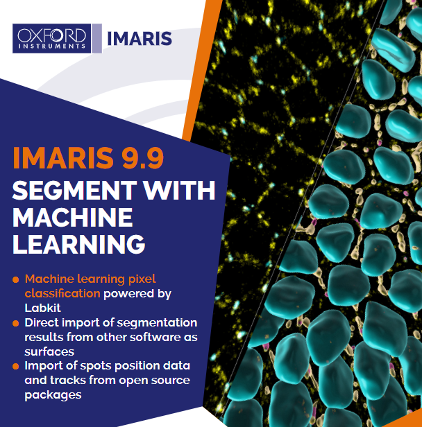 lynsey3D's tweet photo. 🎉IMARIS 9.9 is here!🎉Contact me to get your FREE Imaris trial, schedule a demo of our new ML segmentation or chat about how to best analyze your microscope images. #labkit #machinelearningsegmentation @ImarisSoftware https://t.co/NlcE3sV1pm