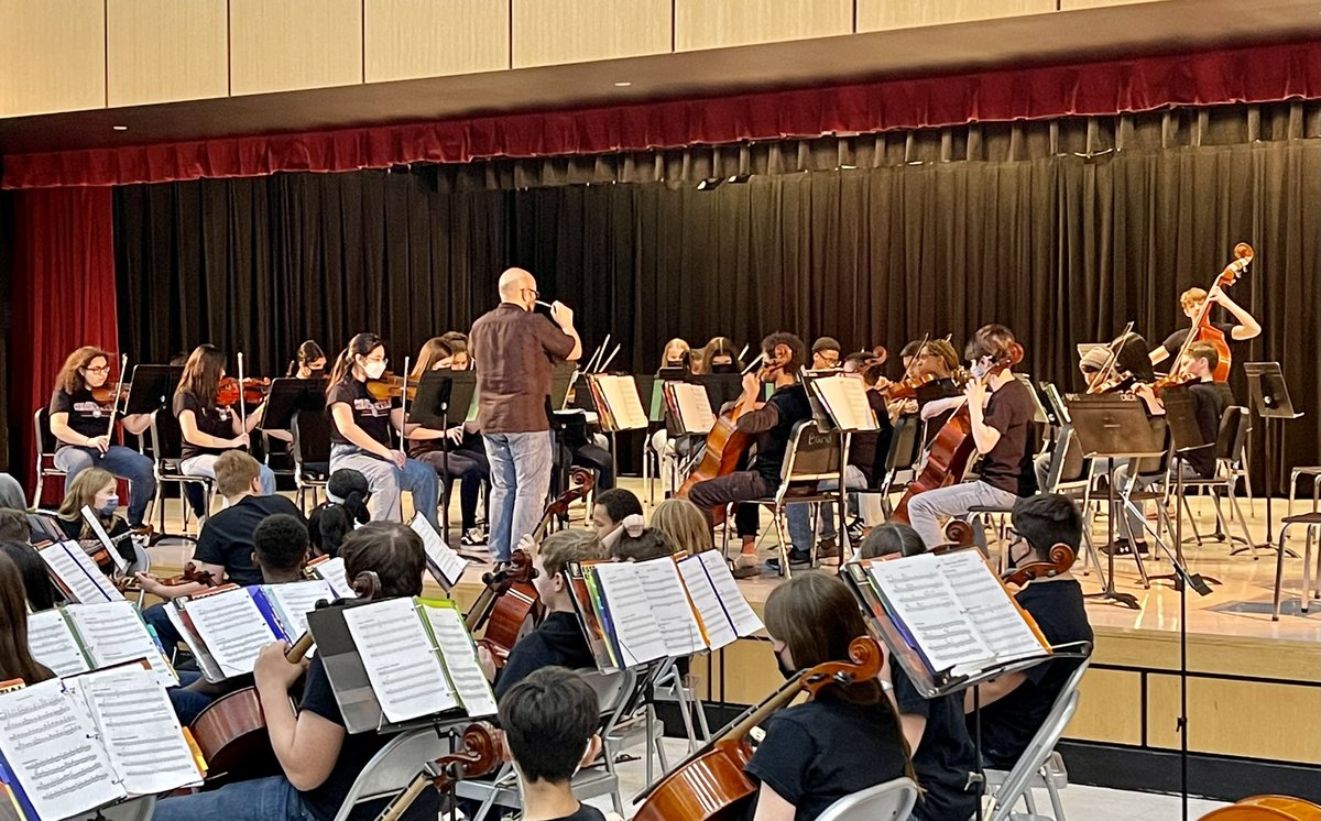Advanced Orchestra performs in front of full house at Hendrick’s spring concerts. <a href="/PISDFineArts/">Plano ISD Fine Arts</a>