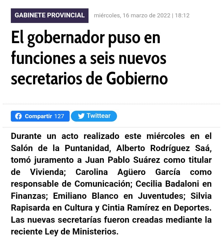 EL GOBIERNO DE SAN LUIS VA POR OTRO LADO
Agosto de 2015, más de 62 mil puntanos tenían trabajo en el sector privado, siete años después, sólo 52,5 mil; en menos de 7 años casi 10 mil puestos menos. En Febrero San Luis tuvo 5,9% de inflación, la media nacional fue del 4,7%