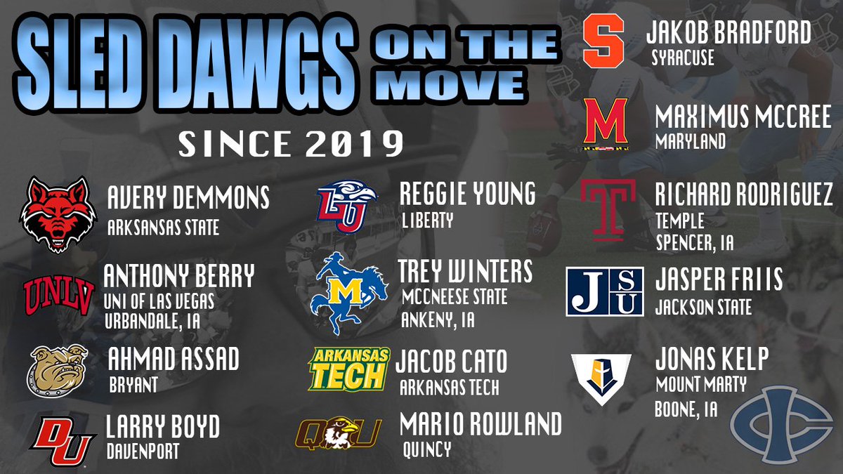 Coaches we have alot more #SledDawgs on the roster, come get your bigs this spring! Future Tritons check us out!! <a href="/jakobbradford74/">Jakob Bradford</a> <a href="/MaximusMcCree75/">Maximus McCree</a> <a href="/ave_trel/">Avery</a> <a href="/Richrod73/">Richard Rodriguez</a> <a href="/reggieyoung_/">Reggie Young</a> <a href="/anthonyberry05/">Anthony Berry</a> <a href="/treywinters99/">Trey Winters</a> @ShowtimeJaz <a href="/AhmadAssa66/">Ahmad Assad</a> <a href="/TritonNation/">Iowa Central Football</a> <a href="/CoachMinikwu/">Mike Minikwu</a> <a href="/Kelp_Jonas/">Jonas Kelp</a>