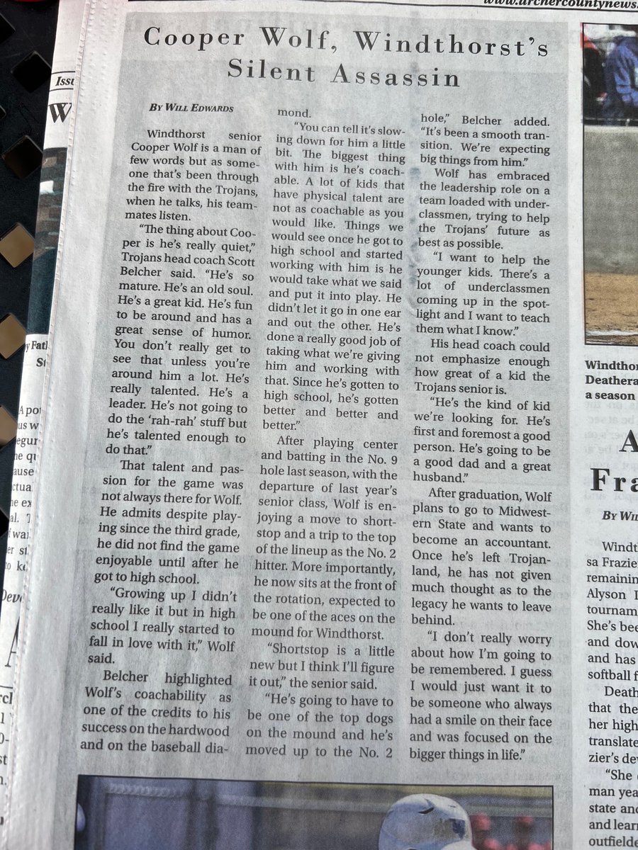 Great article about a great kid!
Greatest thing is, he is centered in Christ, so the rest is just details. 
@ACNSports