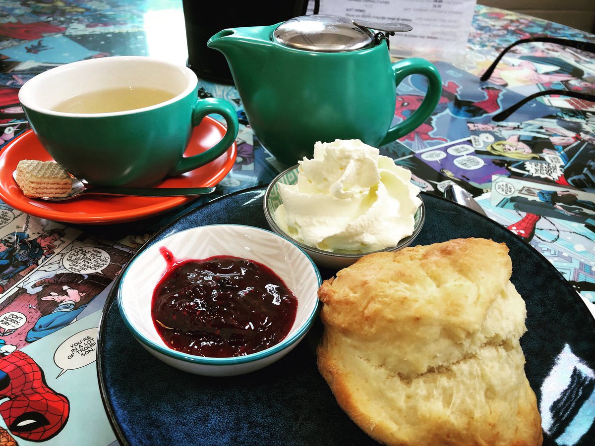 devonshireteas's tweet photo. Dixie Blue Cafe likes their superheroes with their scones#thedevonshireteaguide https://t.co/xts9SXhnEO