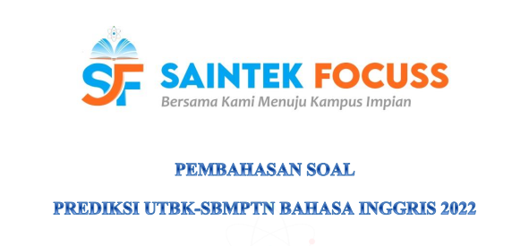 SaintekFocuss's tweet photo. [LATIHAN DAN PEMBAHASAN SOAL]

Prediksi UTBK-SBMPTN 2022

(A THREAD)

Substest      : Bahasa Inggris
Jumlah soal : 15 soal

-Jangan lupa berbagi dengan Retweet ya😇- https://t.co/ol5NZm5QCo