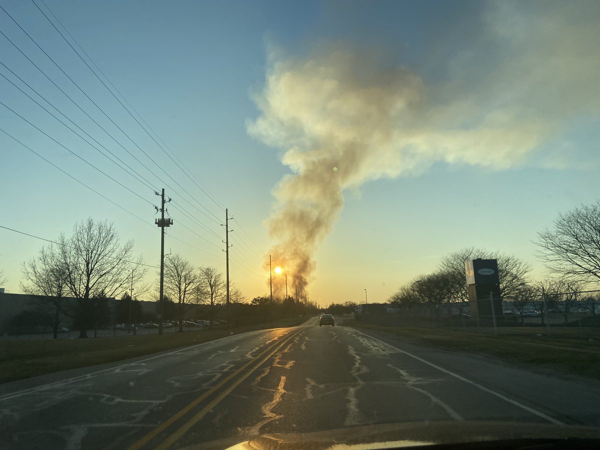 chrisjfarrow's tweet photo. Big fire today in Plainfield, Indiana. I took this photo about 7 hours after the fire started….I was driving home from running an errand at about 7 PM ET local time on the west side of Indianapolis 📸  #FedExFire #PlainfieldIN #Plainfield #PlainfieldFedFire https://t.co/zf6z90wmm7