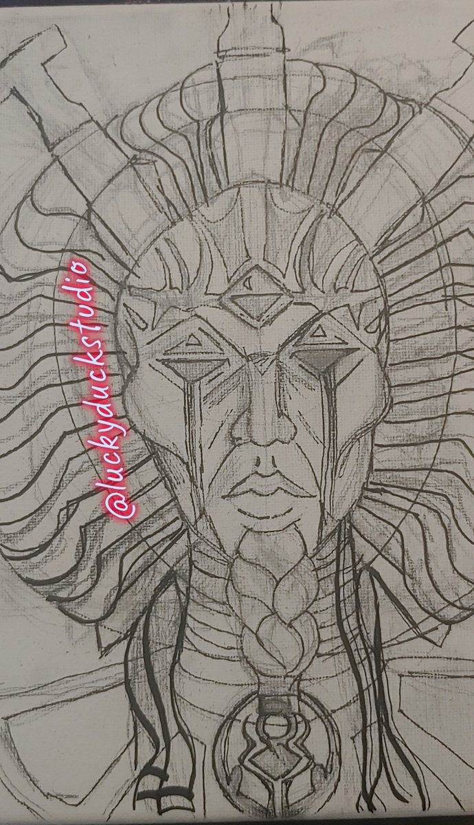 LuckyDuckStudio's tweet photo. DAGOTH UR DAGOTH UR DAGOTH UR DAGOTH UR---
this is my take on the Dagoth Ur helm + upper neckwear + A Sixth House pendant :0
#Morrowind #DagothUr #Dagoth_Ur #SixthHouse #HouseDagoth #canvas #sketch #lineart #prepaint #painting #TheElderScrolls #TES3 https://t.co/0O3YSZOhlr
