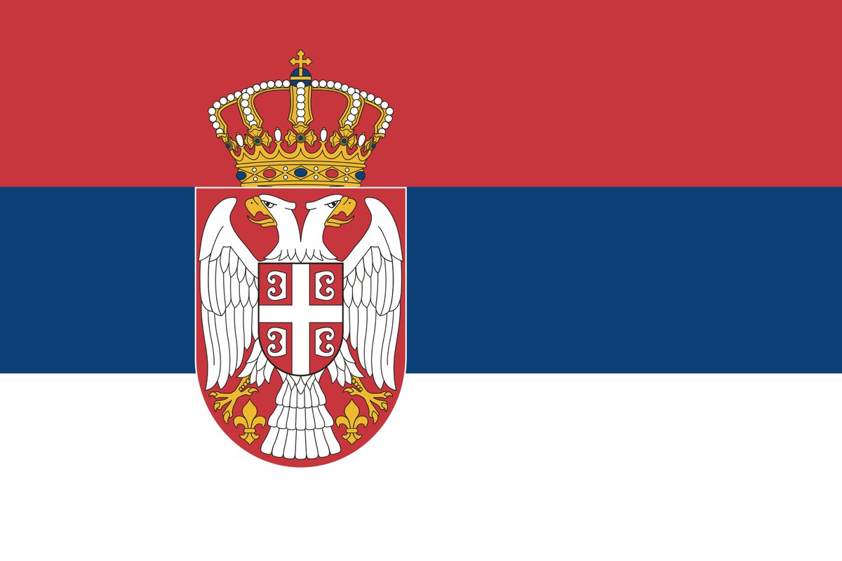 Todays third flag of the day is the traditional flag of Serbia! It was coined in 1882, readopted in 2004, and standardized in 2010. On the flag, they use the lesser coat of arms, rather than the official COA.
